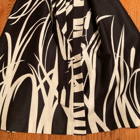 Vintage Dress by Mila Honolulu Black & White Sleeveless Full Skirt Tie Belt Sz S - Picture 9 of 16